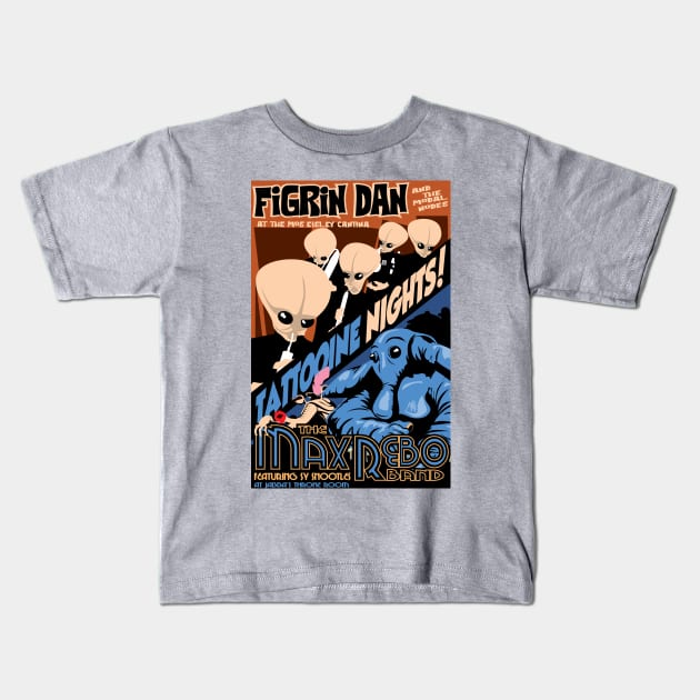 Figrin D'an Cantina Band Kids T-Shirt by CuddleswithCatsArt